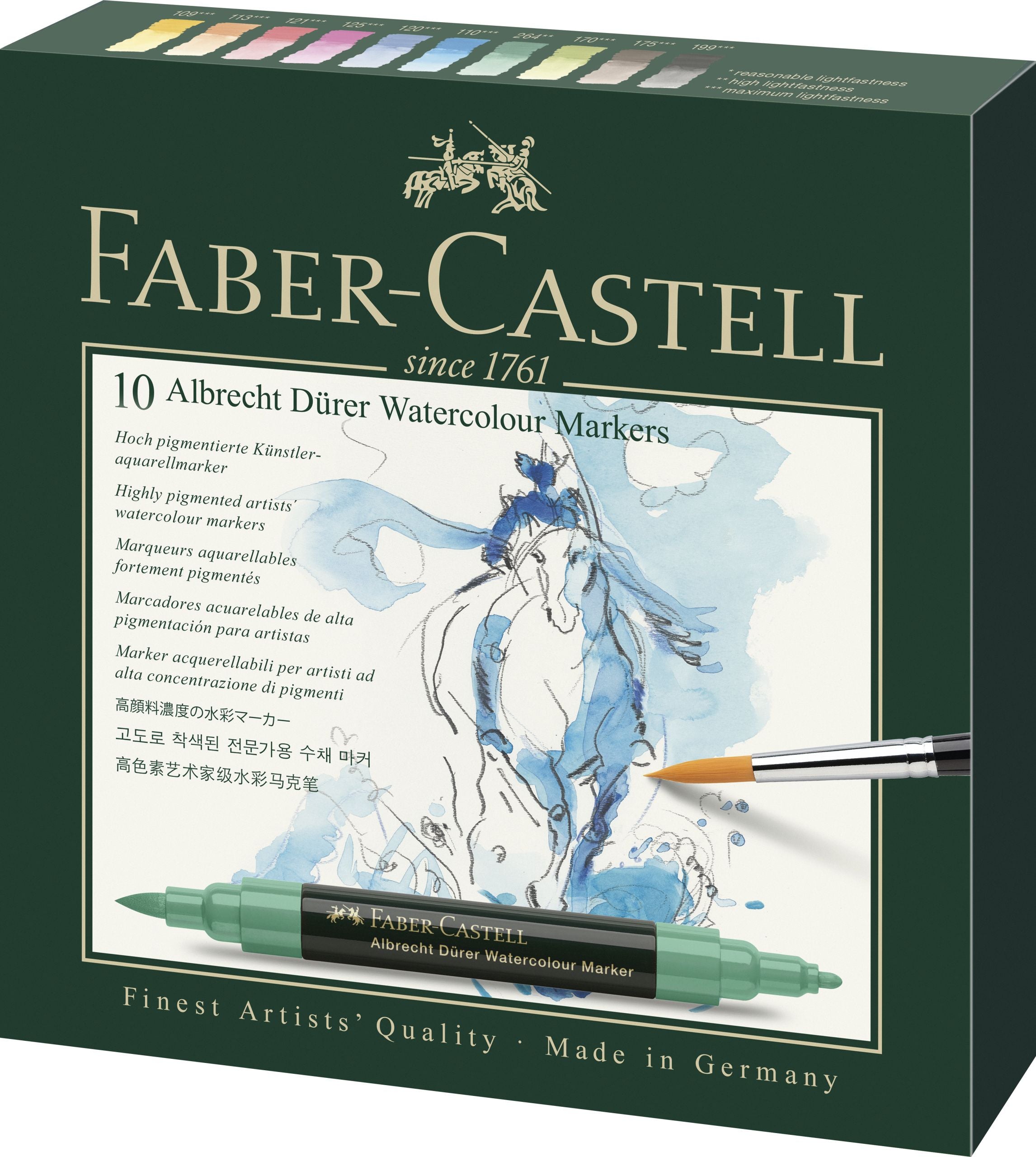 SET 10 MARKERE SOLUBILE A.DURER FABER-CASTELL SET 10 MARKERE SOLUBILE A.DURER FABER-CASTELL